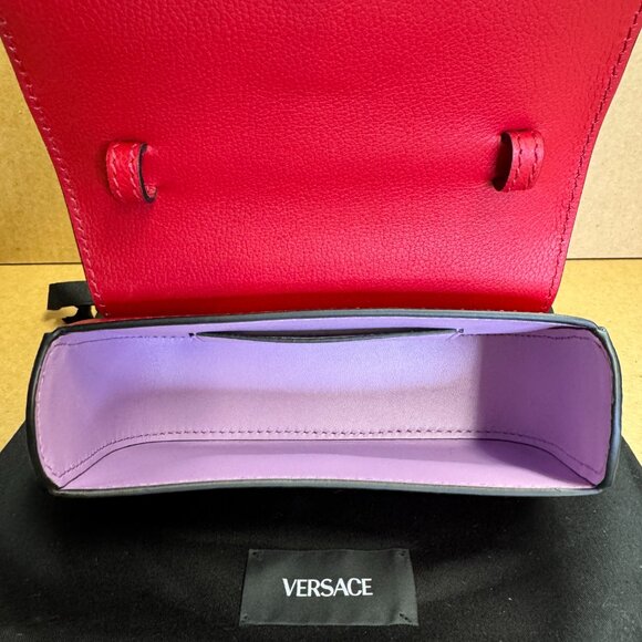 Versace La Medusa Mini Crossbody Bag - Red - Picture 10 of 11